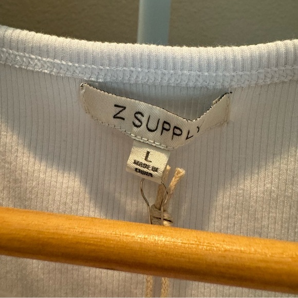Z Supply Hannah Crop Rib Tank Top in White - Size Large - Picture 4 of 7